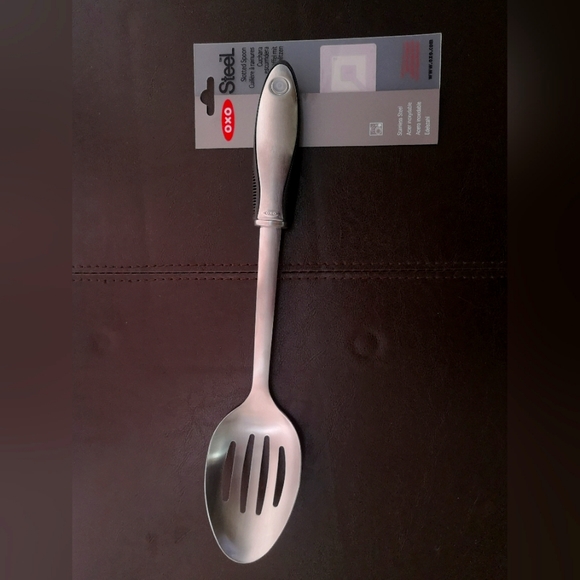 NWT OXO STEEL SLOTTED SERVING SPOON - Picture 1 of 3